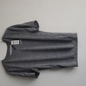 Large v neck grey shirt mens